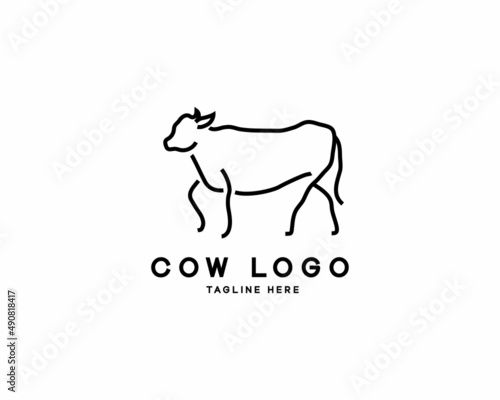 Cow logo design template illustration vector