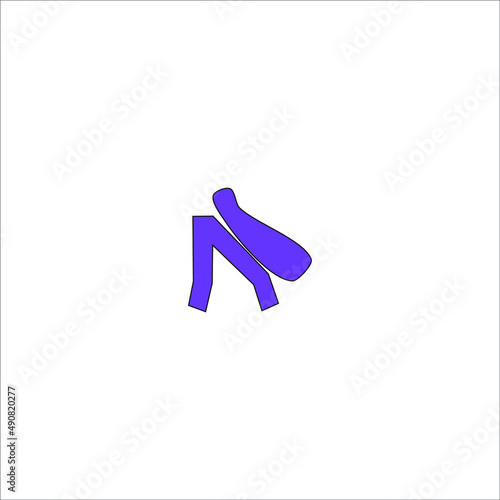 n purple color logo isolated white background