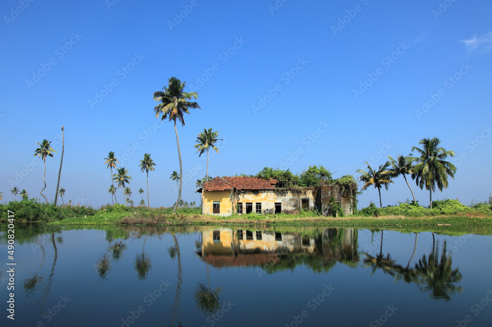 Beautiful backwater regions of Kerala, India.