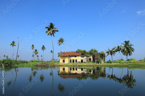 Foto Beautiful backwater regions of Kerala, India.