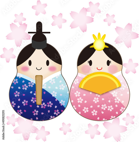 春　ひな祭り　お雛様　お内裏様　キャラクター