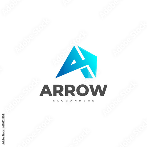 Free Download modern letter a and arrow logo design - GFXLoad