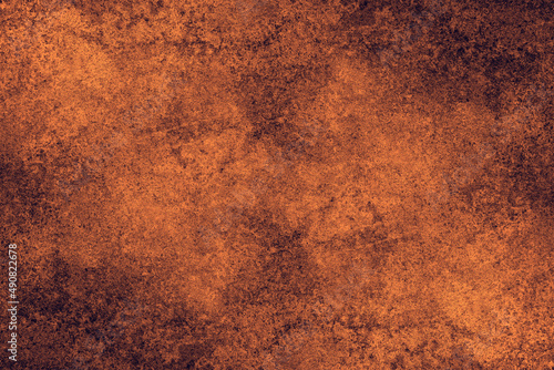 Abstract grunge textured brown color concrete wall surface