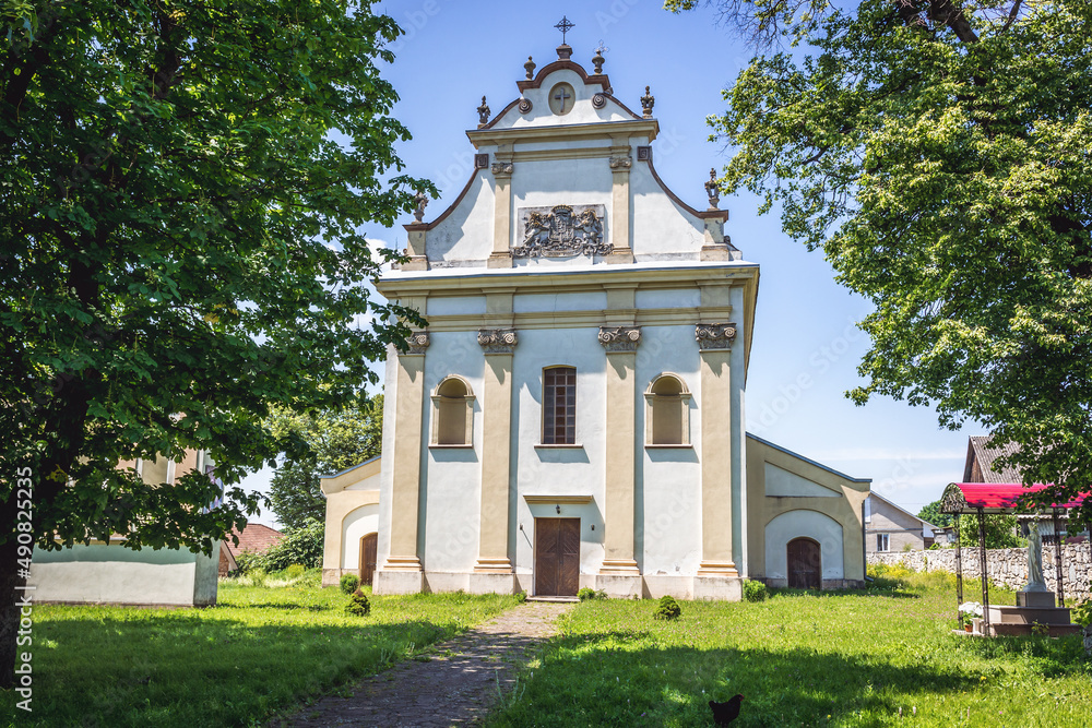 Assumption of Blessed Virgin Mary catholic church in Yagelnitsa village, Chortkiv region, Ukraine