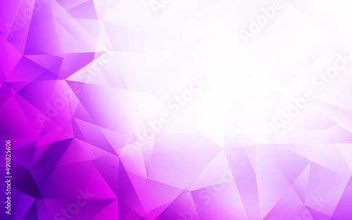 Light Pink vector polygon abstract layout.