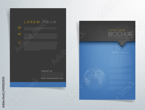 Header flyer business brochure vector graphic with space for text and message design