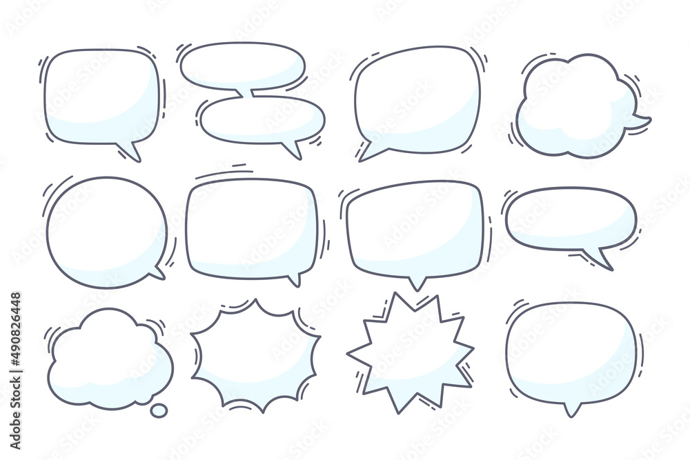 hand drawn speech bubble for chatting cartoon characters hand drawn speech bubble for chatting cartoon characters