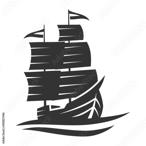 boat ship yacht logo Icon Illustration Brand Identity