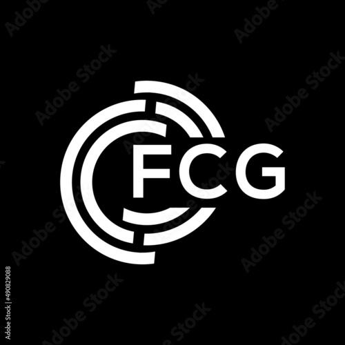 FCG letter logo design on black background. FCG creative initials letter logo concept. FCG letter design.