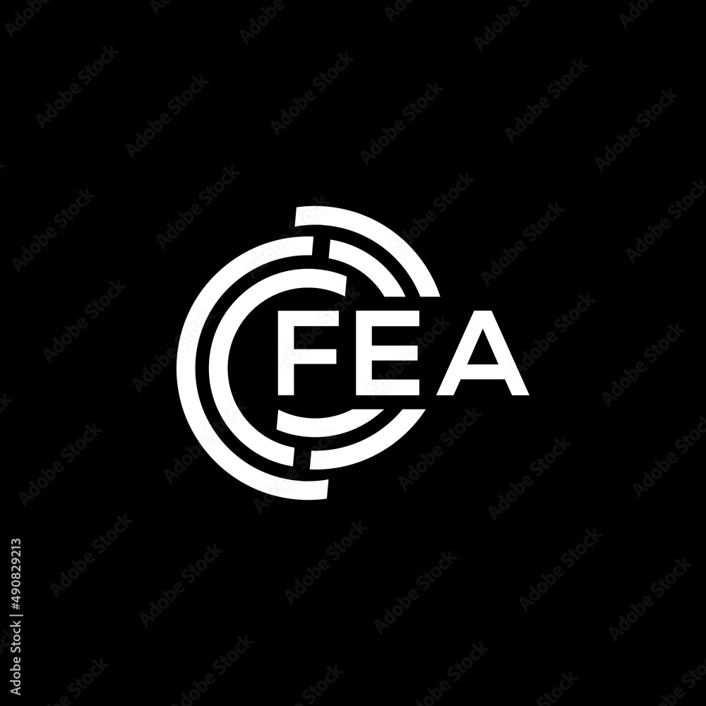 FEA letter logo design on black background. FEA creative initials letter logo concept. FEA letter design. FEA letter logo design on black background. FEA creative initials letter logo concept. FEA letter design.