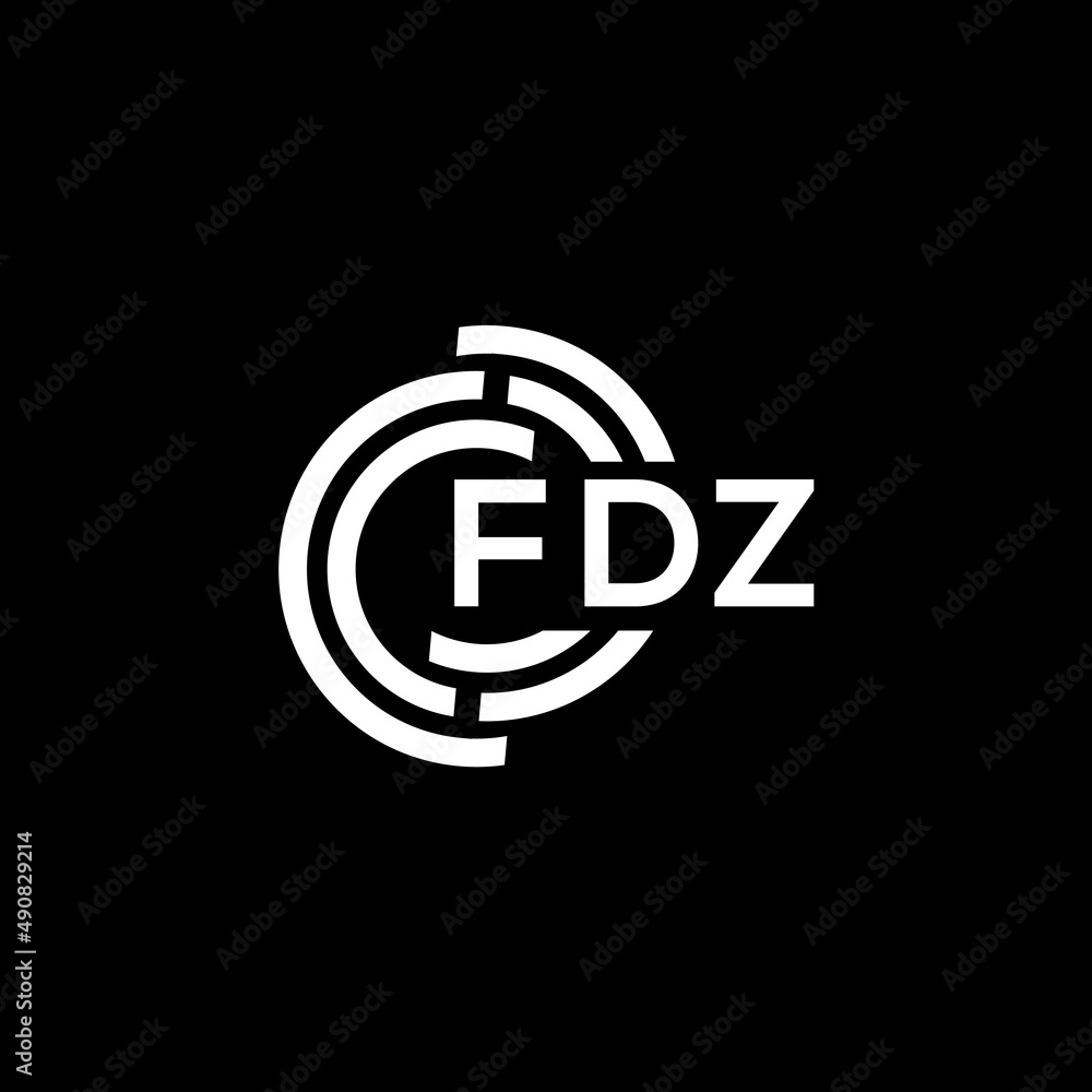 FDZ letter logo design on black background. FDZ creative initials letter logo concept. FDZ letter design. FDZ letter logo design on black background. FDZ creative initials letter logo concept. FDZ letter design.