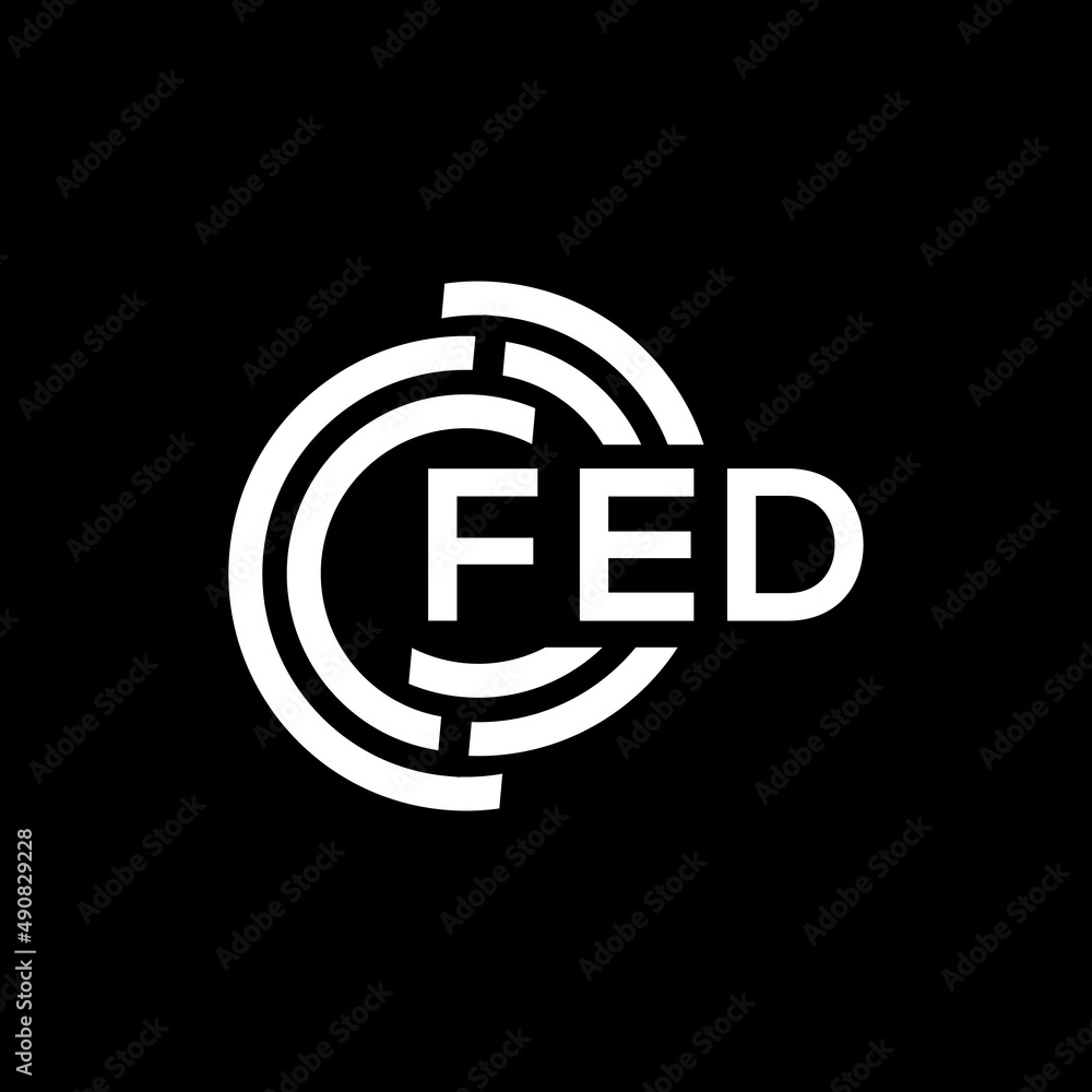 FED letter logo design on black background. FED creative initials letter logo concept. FED letter design. FED letter logo design on black background. FED creative initials letter logo concept. FED letter design.