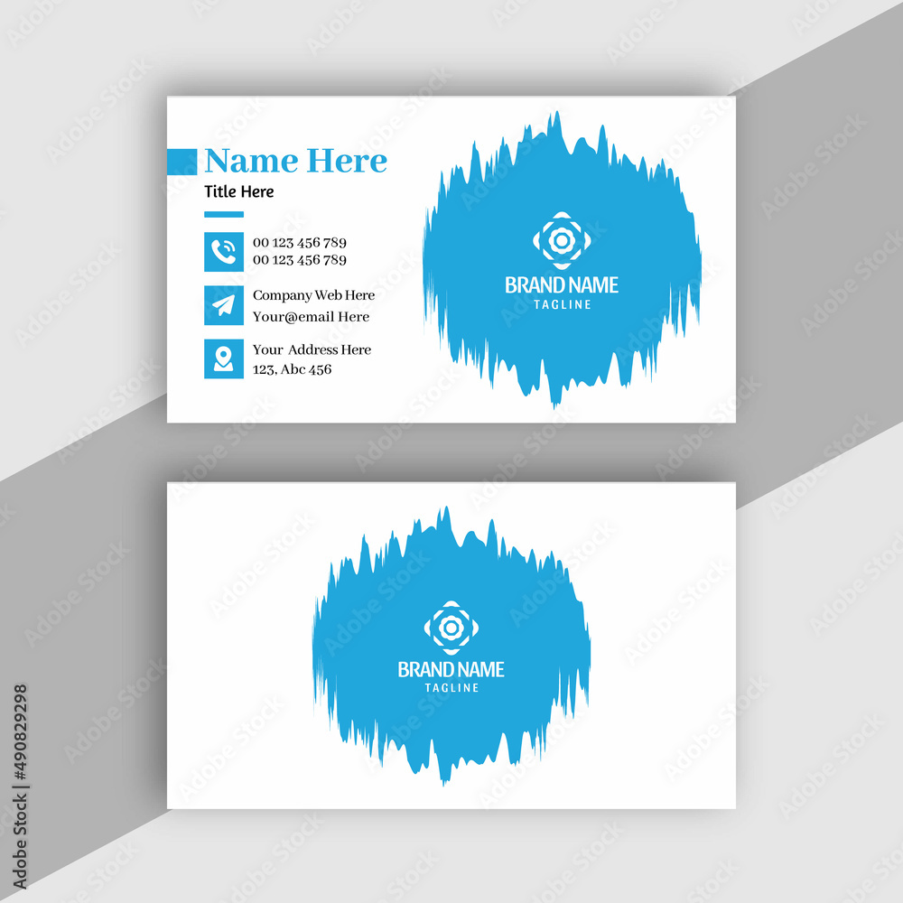 Obraz simple, clean, creative, unique, stylish, colorful minimal business card design print ready template