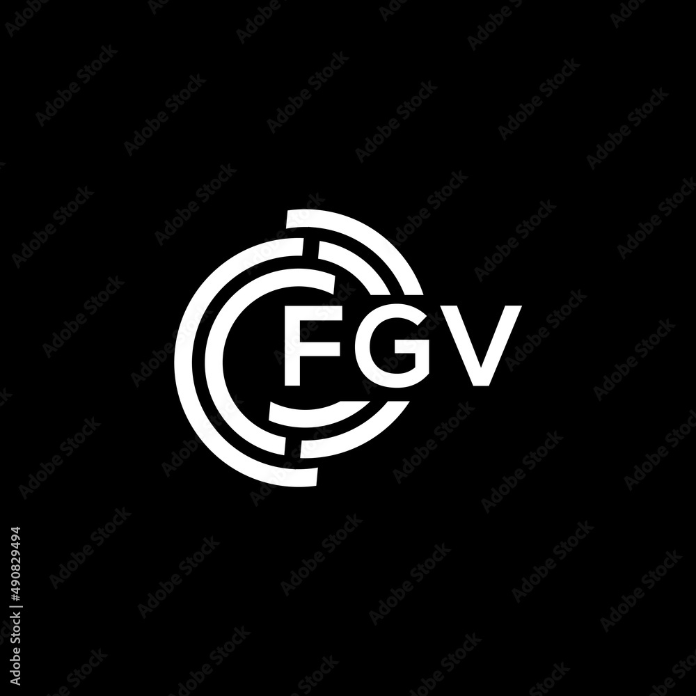 FGV letter logo design on black background. FGV creative initials letter logo concept. FGV letter design. FGV letter logo design on black background. FGV creative initials letter logo concept. FGV letter design.