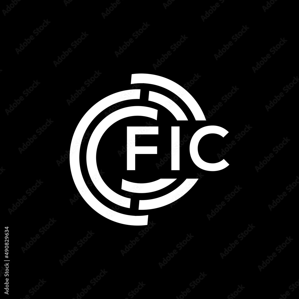 FIC letter logo design on black background. FIC creative initials letter logo concept. FIC letter design. FIC letter logo design on black background. FIC creative initials letter logo concept. FIC letter design.