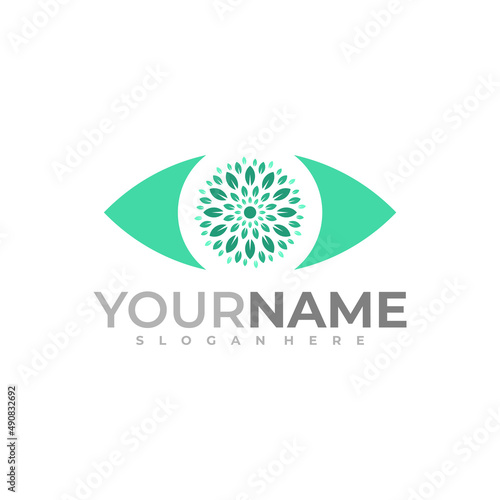 Eye leaf logo vector template, Creative Eye logo design concepts
