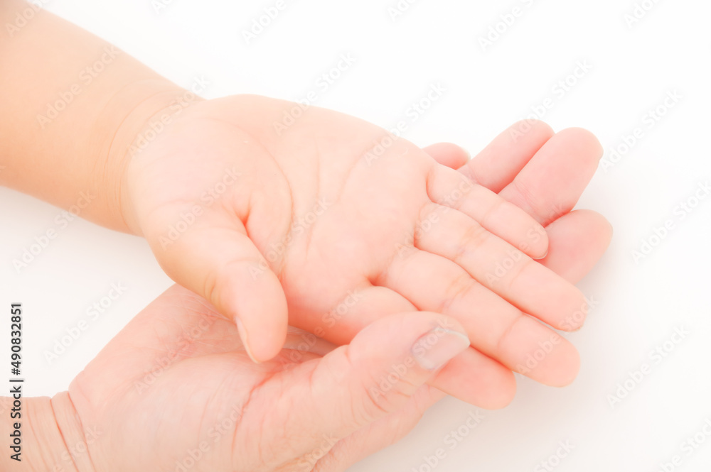 母親と子どもの手 母親と子どもの手