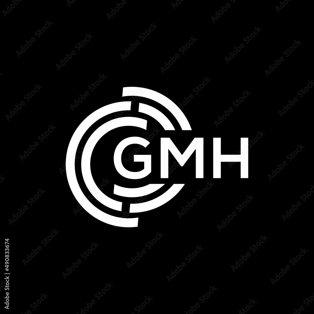 GMH letter logo design on black background. GMH creative initials letter logo concept. GMH letter design. GMH letter logo design on black background. GMH creative initials letter logo concept. GMH letter design.
