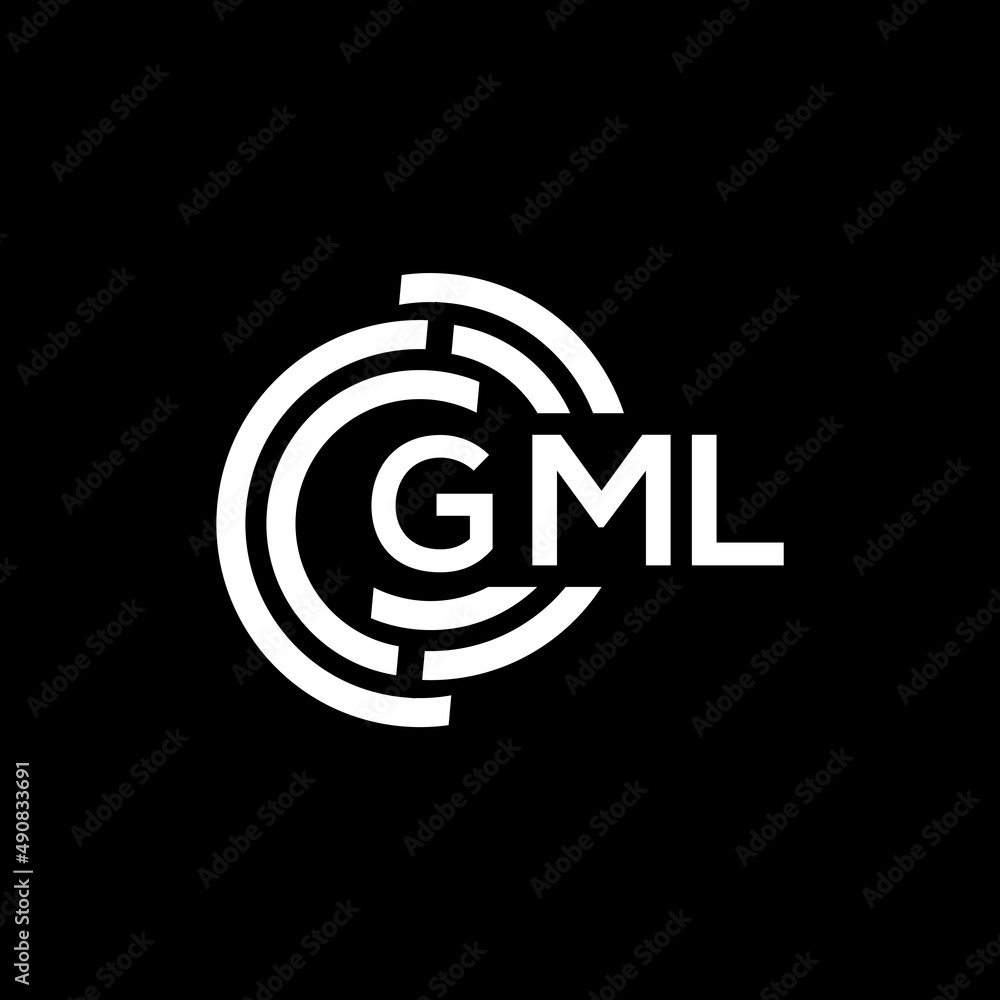 GML letter logo design on black background. GML creative initials letter logo concept. GML letter design. GML letter logo design on black background. GML creative initials letter logo concept. GML letter design.