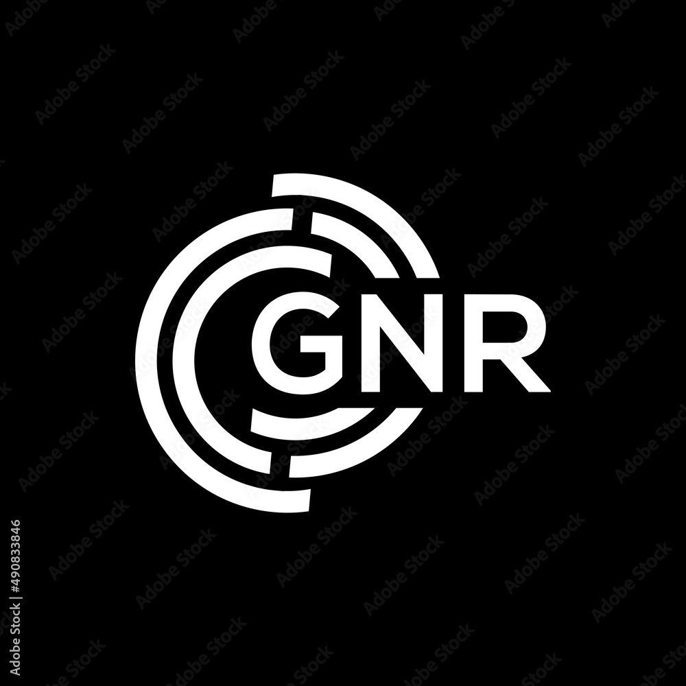 GNR letter logo design on black background. GNR creative initials letter logo concept. GNR letter design. GNR letter logo design on black background. GNR creative initials letter logo concept. GNR letter design.