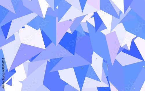 Light Purple vector background with triangles.