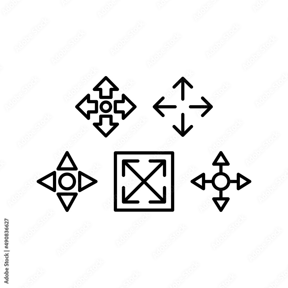 Move Icon Set Vector Illustration Move Icon Set Vector Illustration