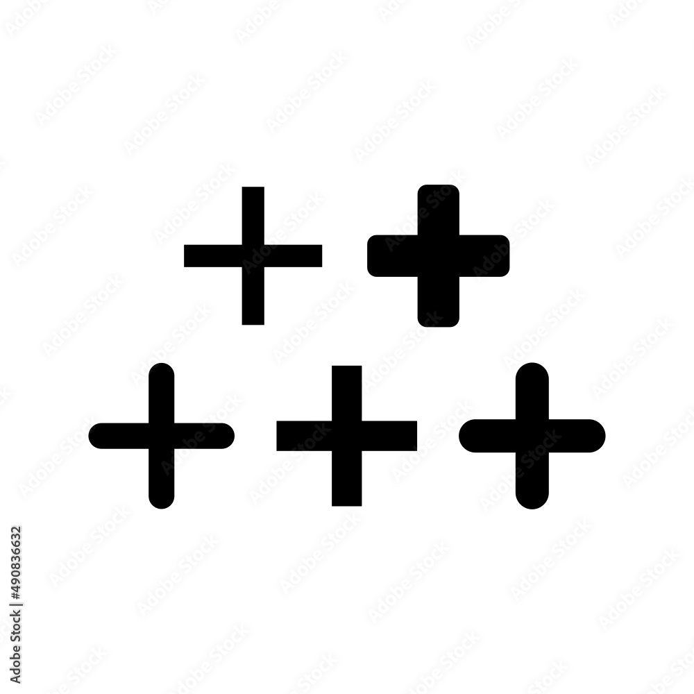 Add Icon Set Vector Illustration