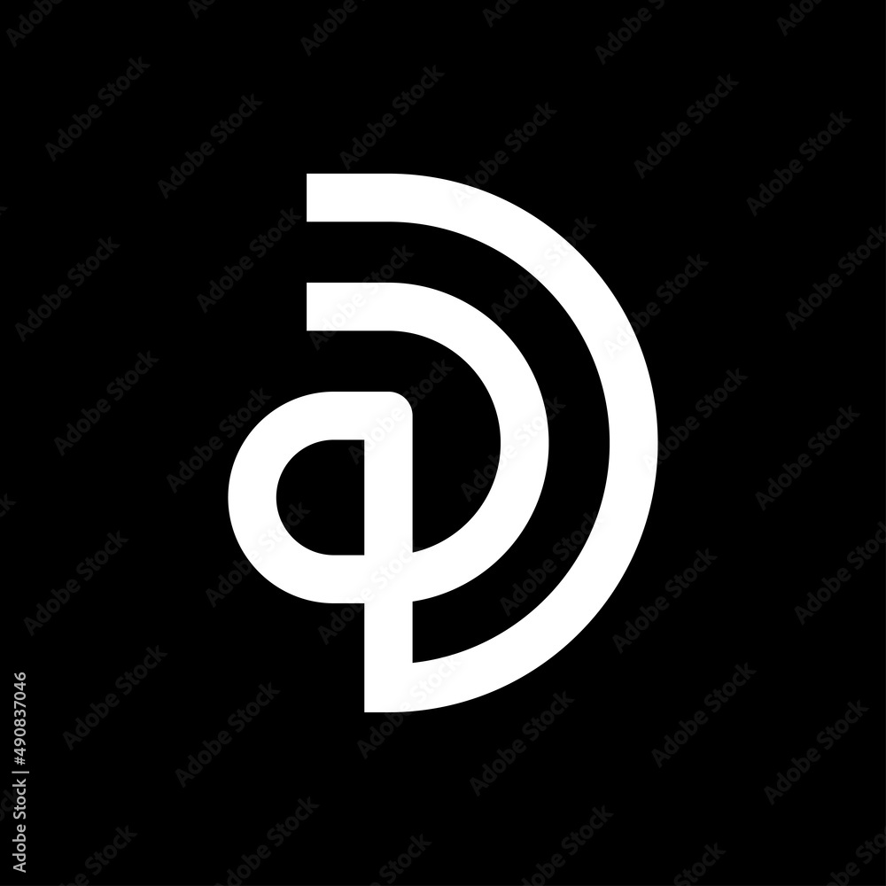 Creative letter AD DA logo design Creative letter AD DA logo design