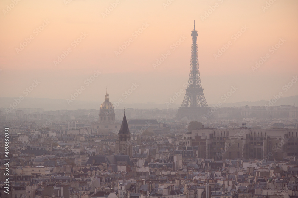 Paris Sunset Cityscape