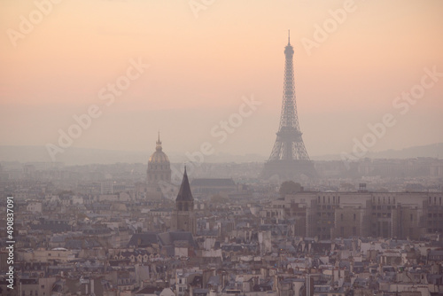 Paris Sunset Cityscape
