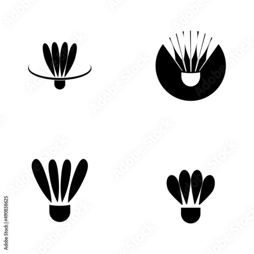 shuttlecock badminton logo vektor illustration design