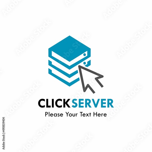 Click server logo template illustration