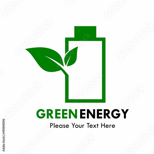 green energy logo template illustration