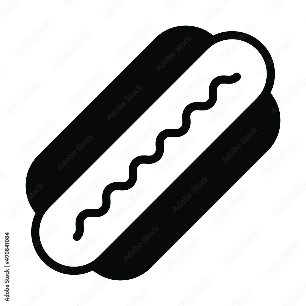 hotdog vector Line Icon. Simple Creative vector Line Icon hotdog vector Line Icon. Simple Creative vector Line Icon