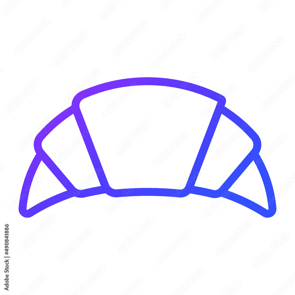 croissant bread vector Line Icon. Simple Creative vector Line Icon croissant bread vector Line Icon. Simple Creative vector Line Icon