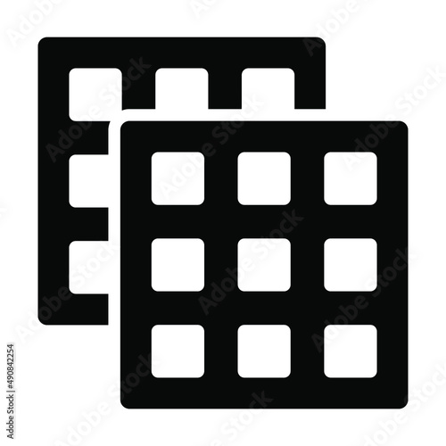 waffles vector glyph Icon. Simple Creative vector Line Icon