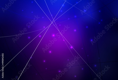 Dark Purple, Pink vector layout with circles, lines.