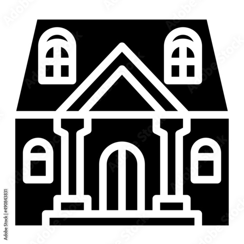 mansion glyph icon