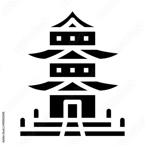 pagoda glyph icon