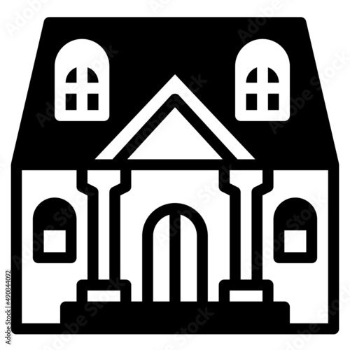 mansion glyph icon