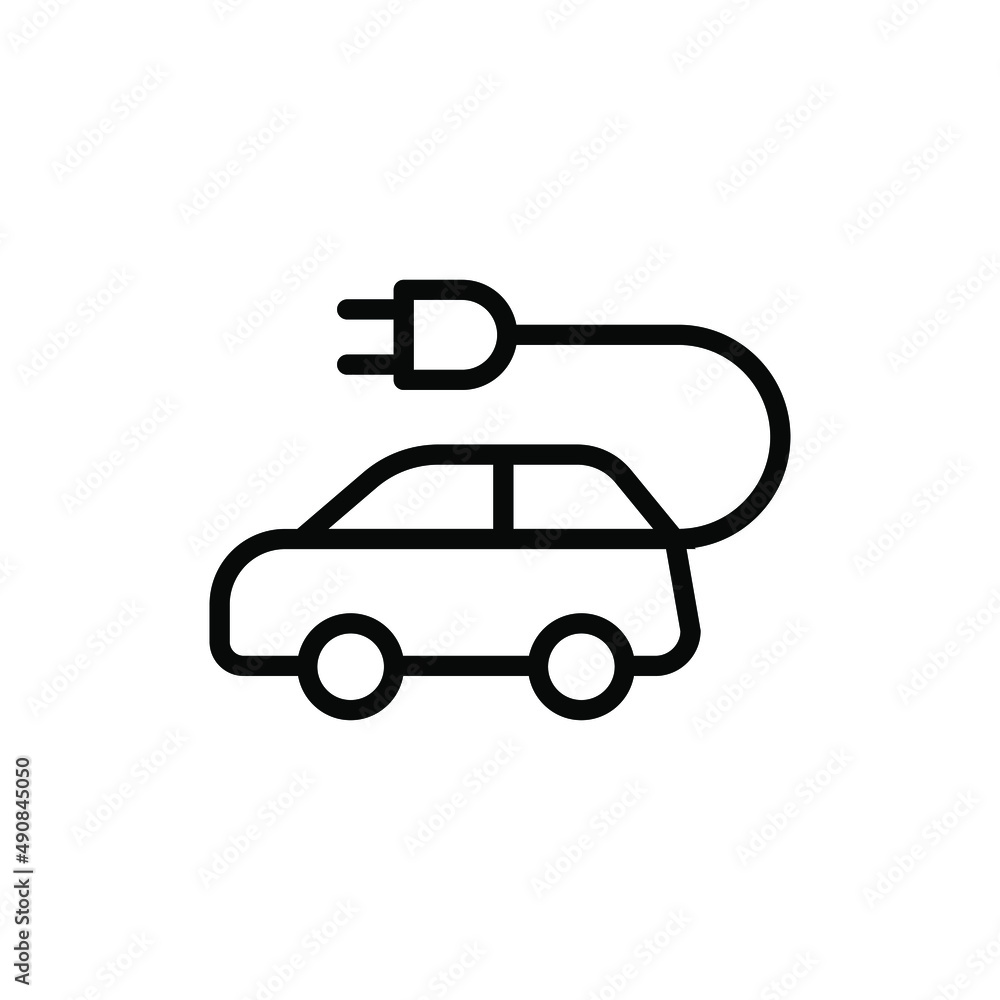 Electric car symbol icon, vector illustration. Conservation saving support and solution. Energy sign and symbol. Isolated on white background. vector illustration flat design. Environment and sustaina Electric car symbol icon, vector illustration. Conservation saving support and solution. Energy sign and symbol. Isolated on white background. vector illustration flat design. Environment and sustaina