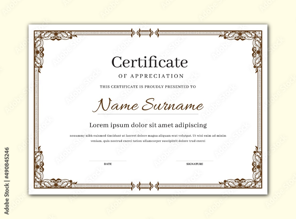 Eps file A4 Size Certificate Border and Frame Design Eps file A4 Size Certificate Border and Frame Design