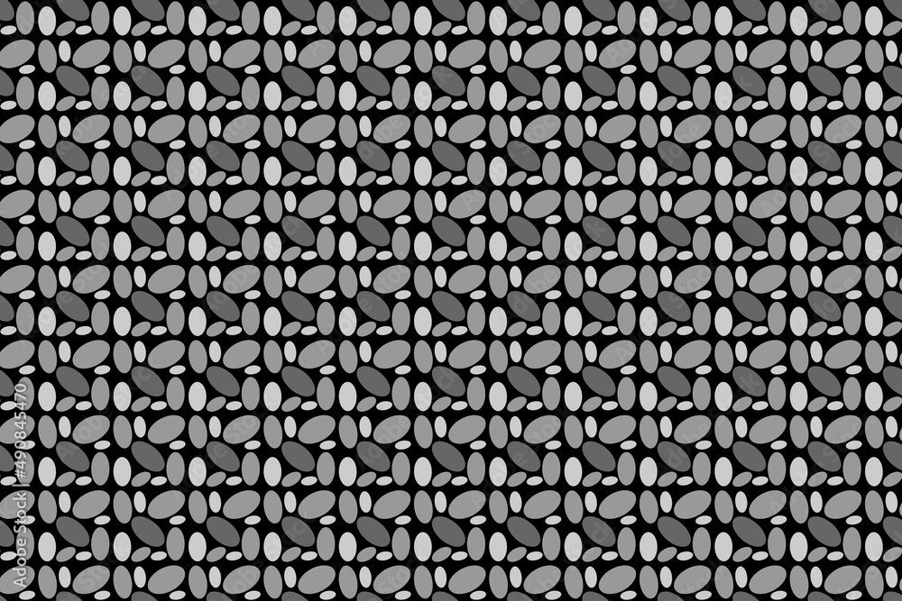 Seamless wallpaper with oval or oval pattern in gray tones on black background, idea for fashion fabric pattern and textile and print product pattern. Seamless wallpaper with oval or oval pattern in gray tones on black background, idea for fashion fabric pattern and textile and print product pattern.