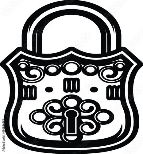 padlock icon isolated on white background