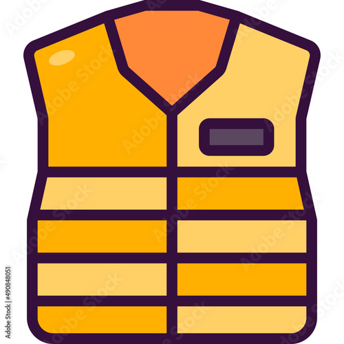 protector vest line icon