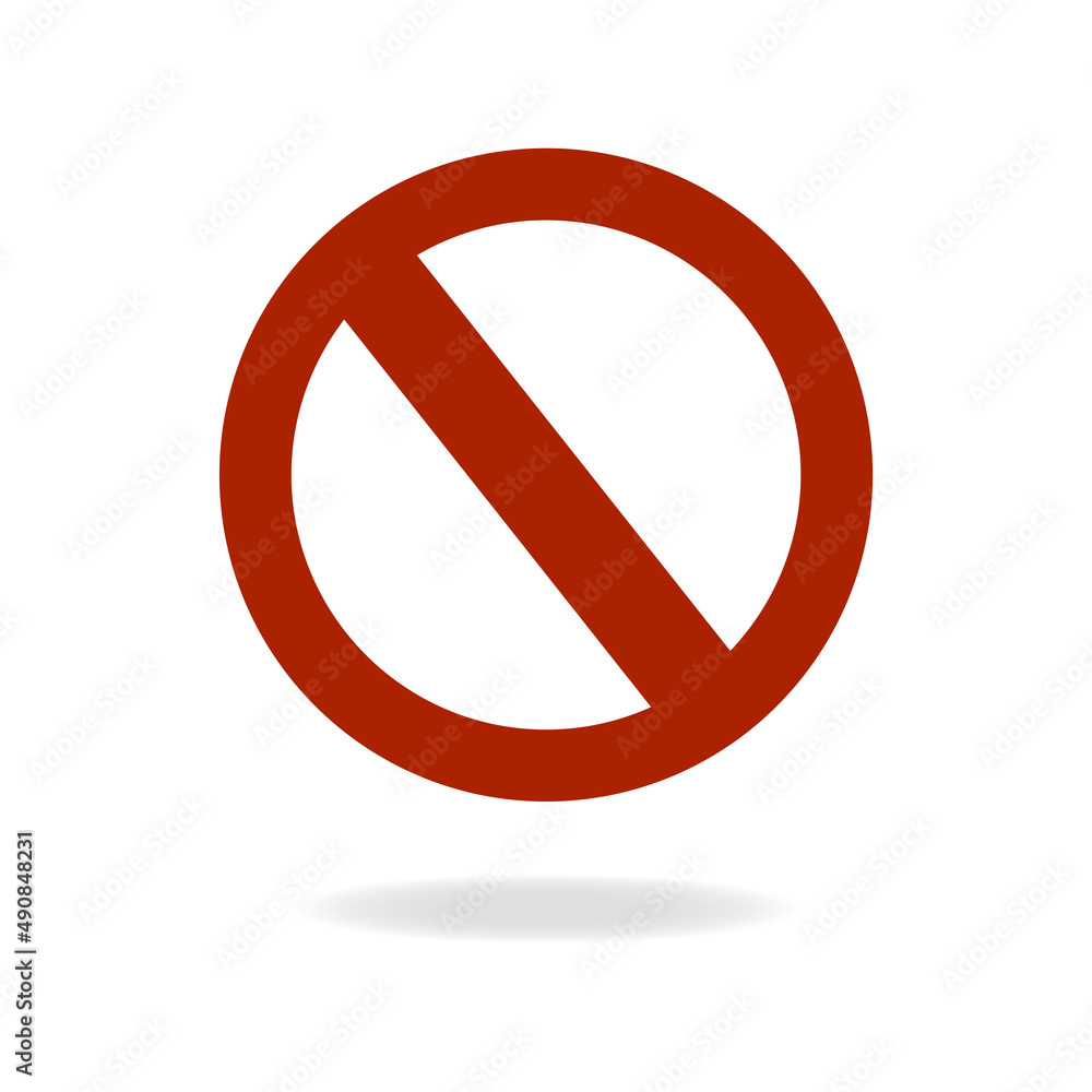 warning sign banned forbidden, vector illustration