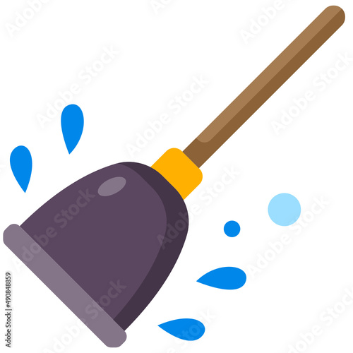 plunger flat icon