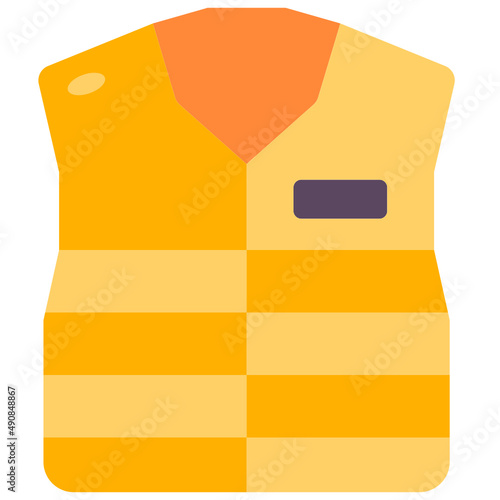protector vest flat icon