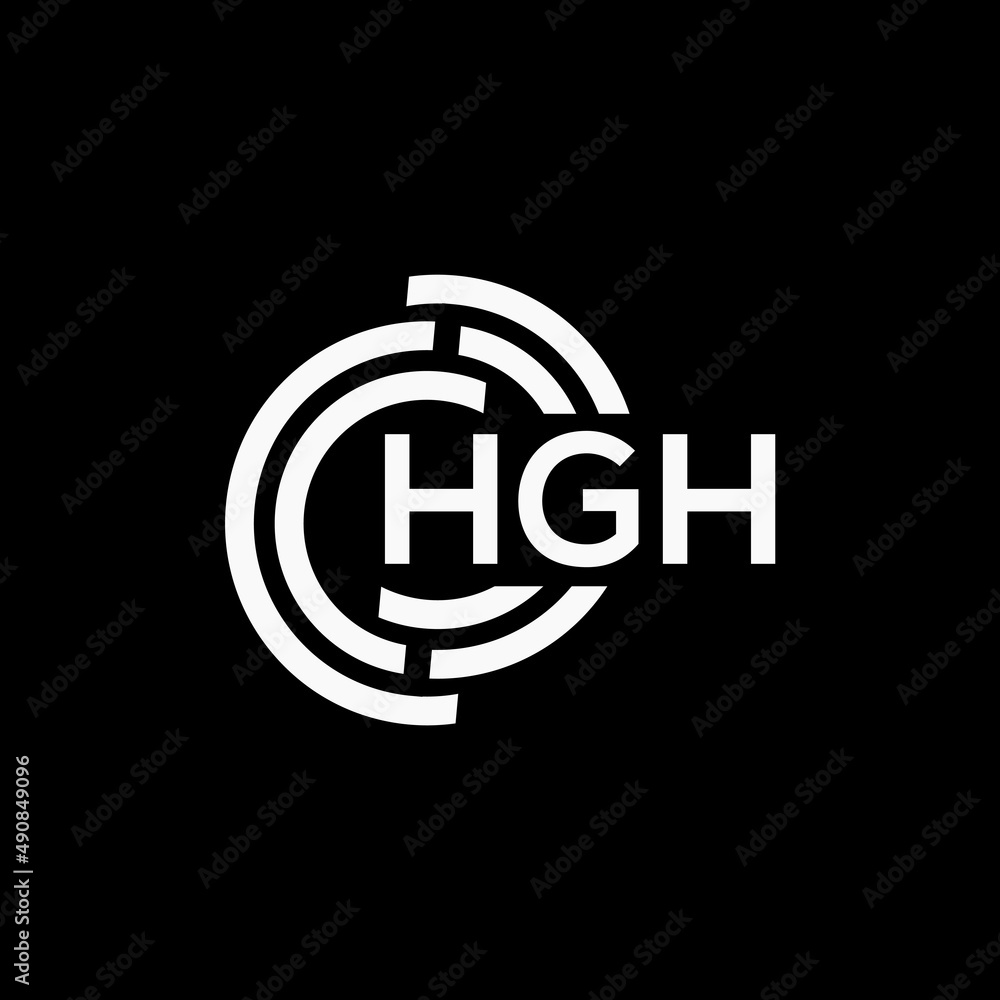 HGH letter logo design on black background. HGH creative initials letter logo concept. HGH letter design. HGH letter logo design on black background. HGH creative initials letter logo concept. HGH letter design.