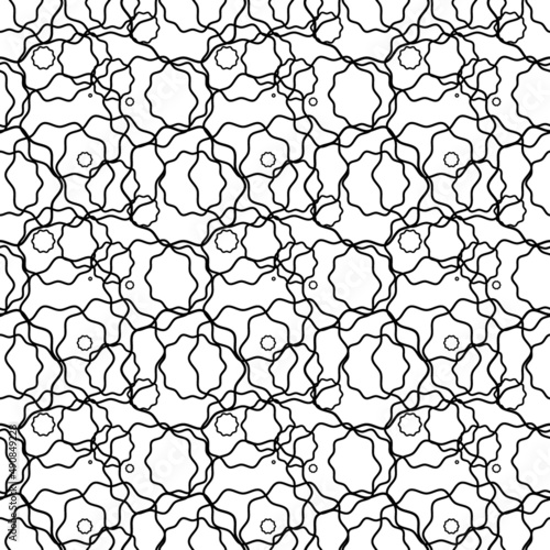 Abstract Psychedelic Art Background. Seamless pattern. Illustration.